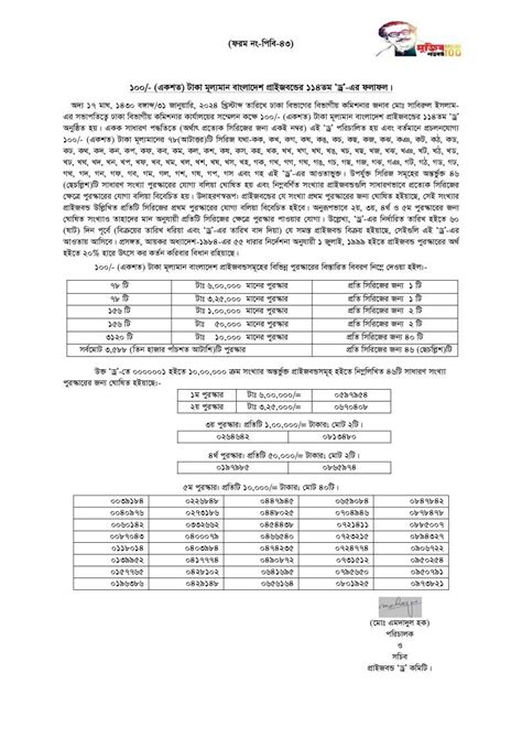 114th prize bond draw 2024